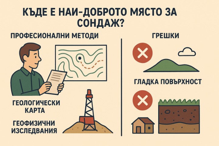 къде да сондираме