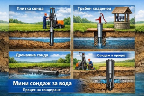 сондаж с мини сонда ‣ Търсене и Сондажи за Вода сондаж с мини сонда